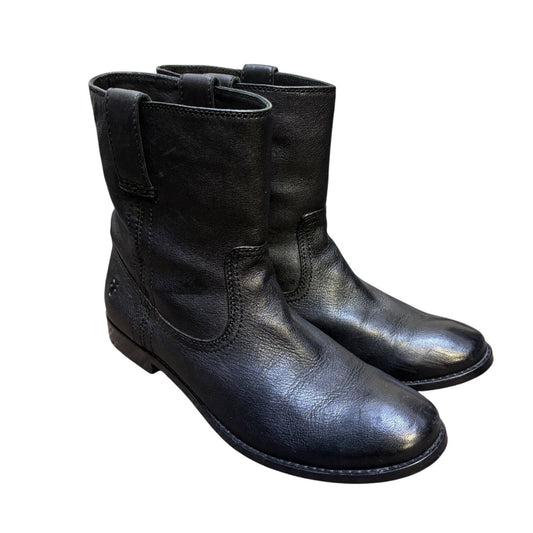 Frye Black Leather Ankle Booties Size 8