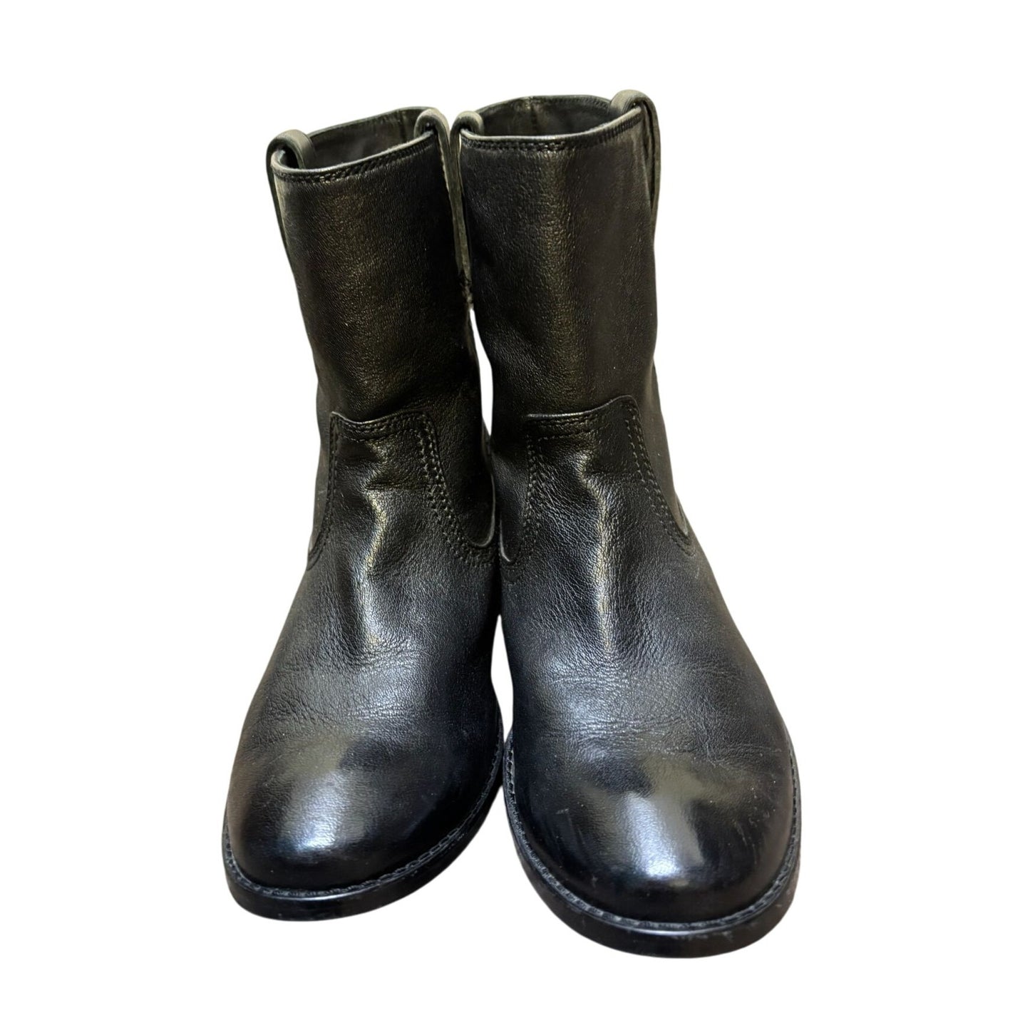 Frye Black Leather Ankle Booties Size 8