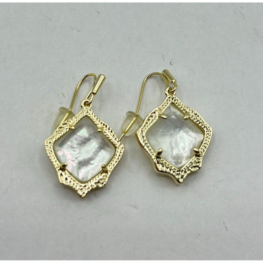 Kendra Scott Gold-Plated Drop Earrings With Mother Of Pearl Accents