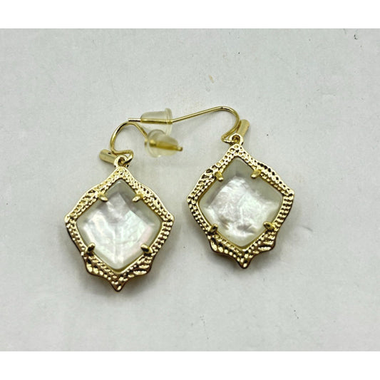 Kendra Scott Gold-Plated Drop Earrings With Mother Of Pearl Accents
