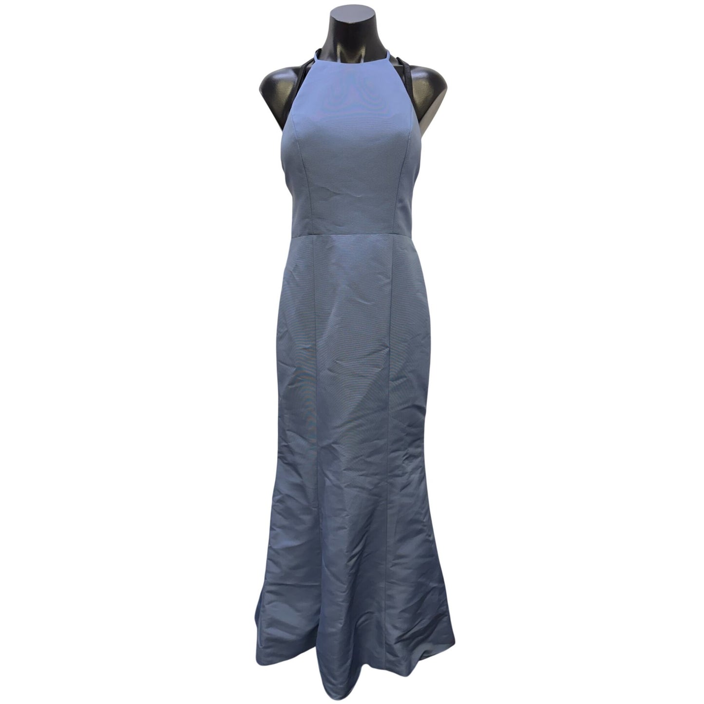 NWT Amsale Blue Halter Maxi Dress Size 4