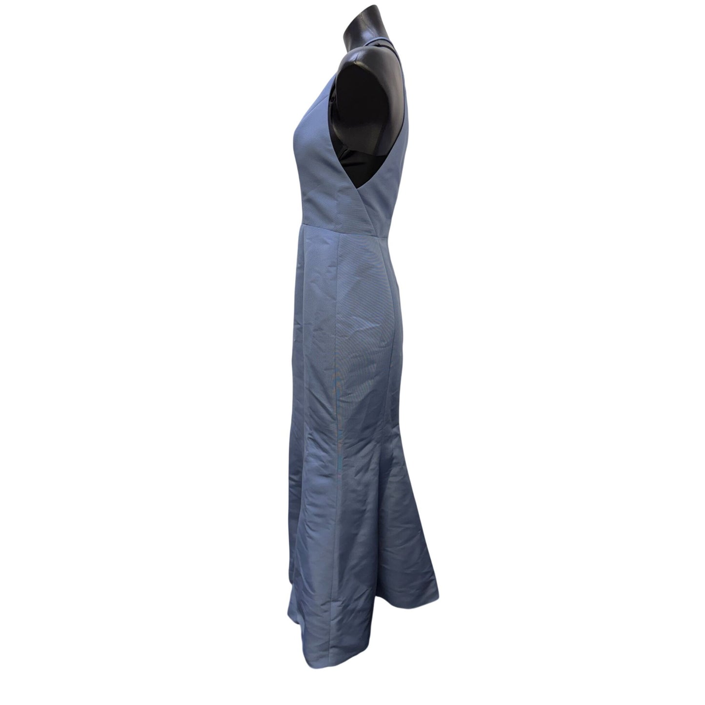 NWT Amsale Blue Halter Maxi Dress Size 4
