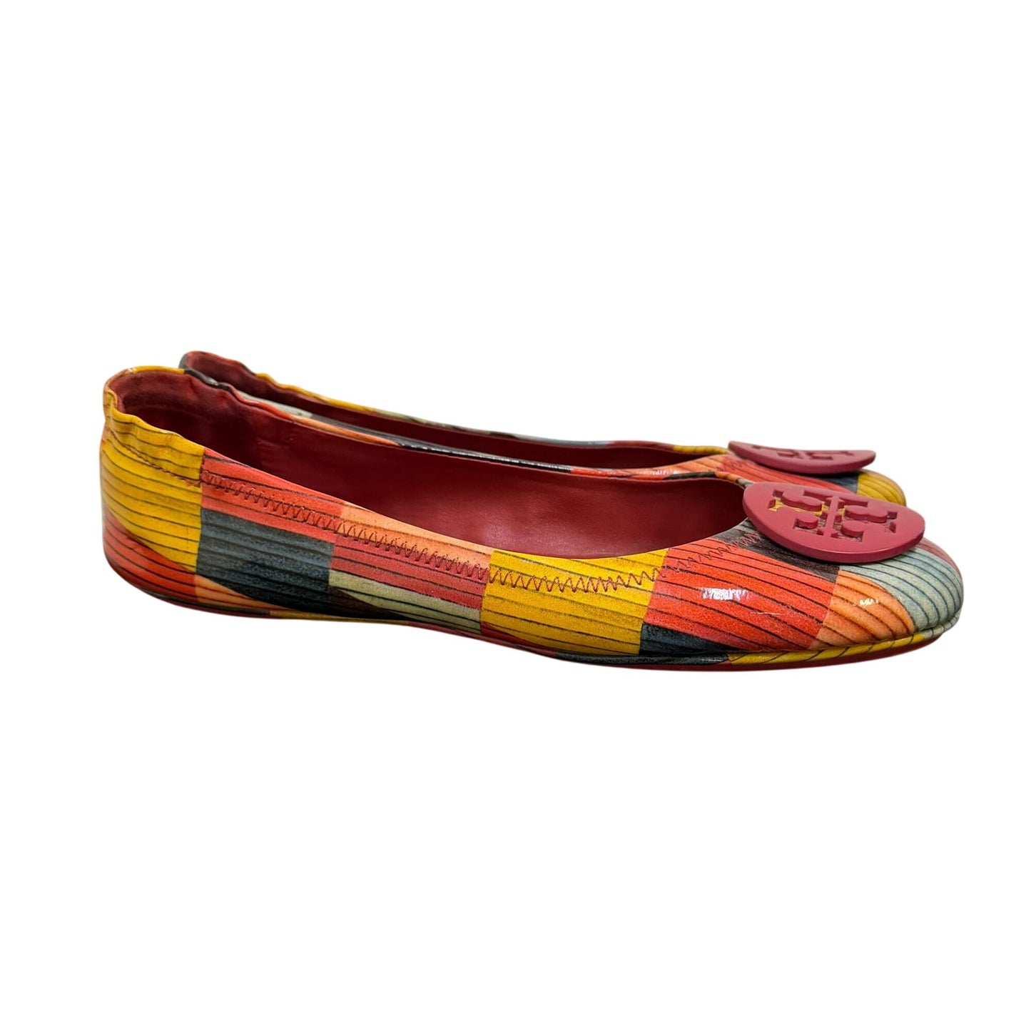 Tory Burch Red Multi-Color Ballet Flats Size 8