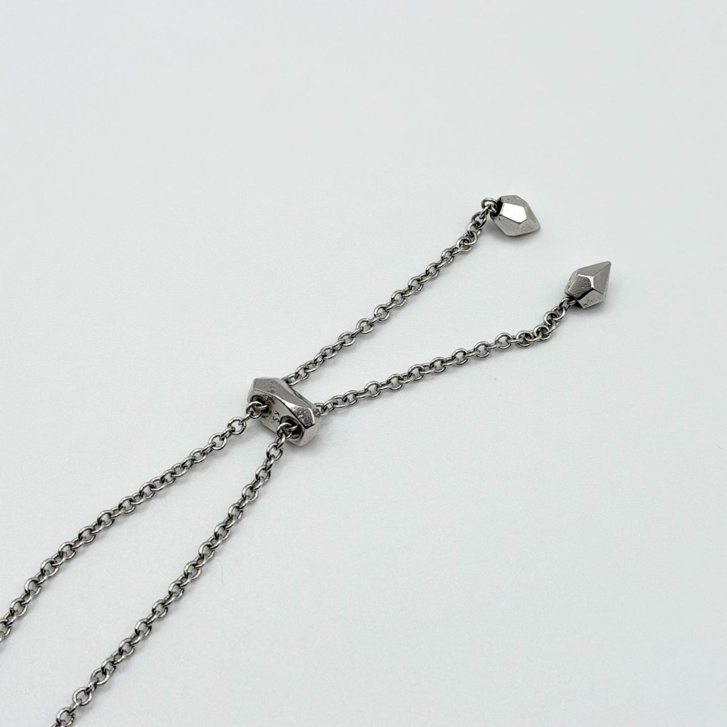 Kendra Scott Debra Choker Adjustable Necklace Silver Tone With Iridescent Stones
