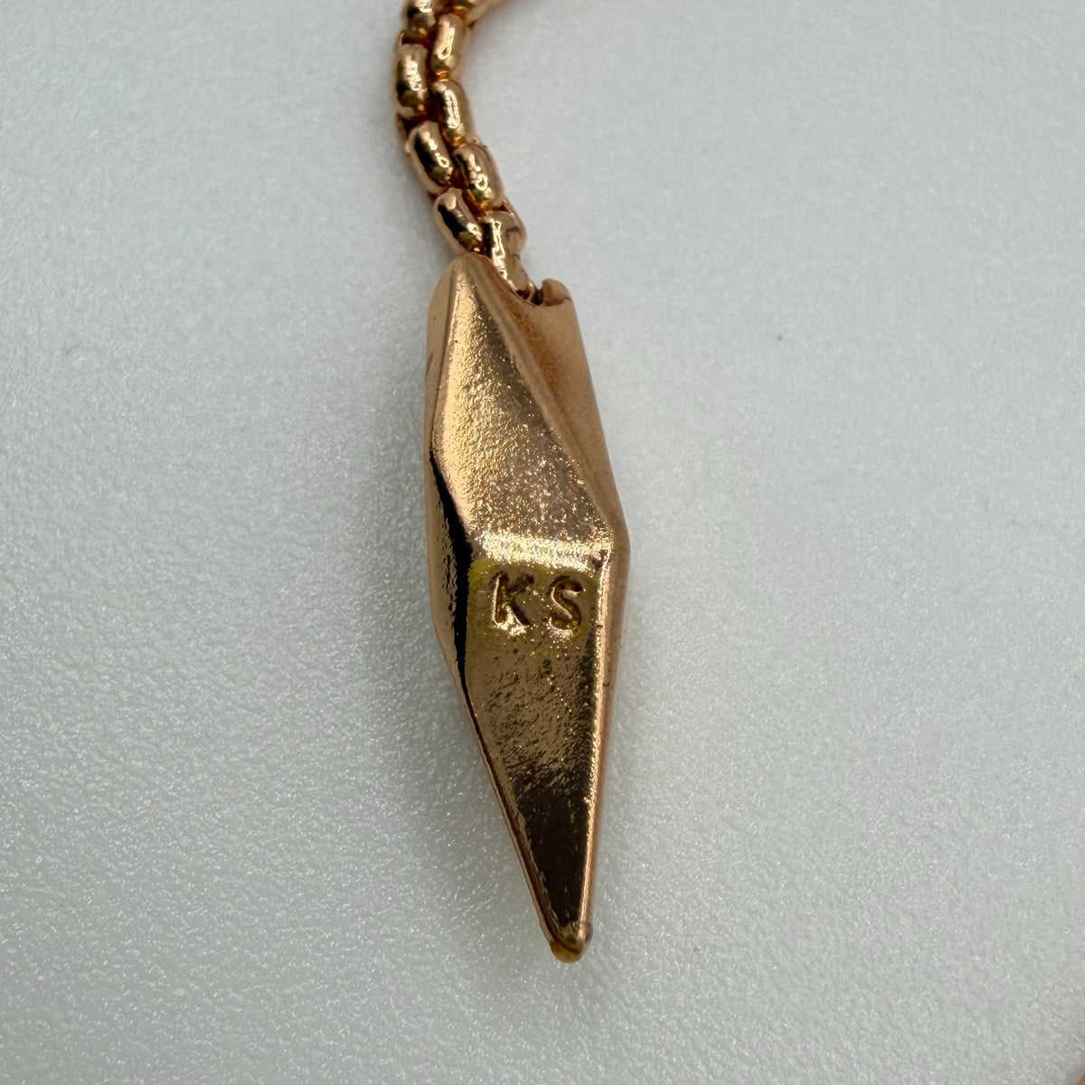 Kendra Scott Cheska Rose Gold Druzy Necklace Adjustable Lariat