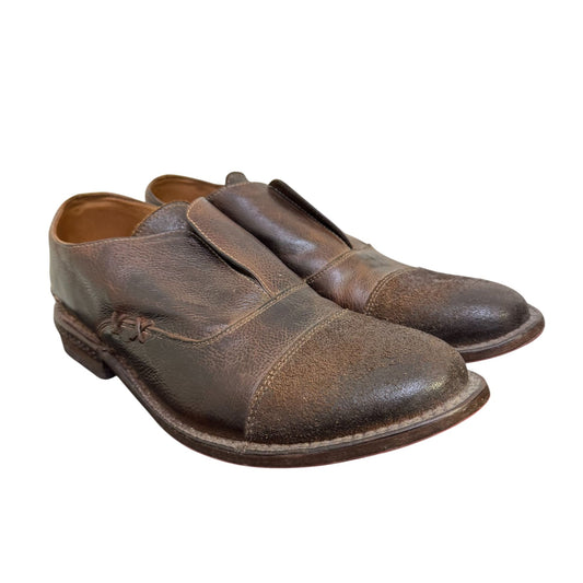 Bed Stu Brown Leather Slip-On Dress Shoes Size 9.5
