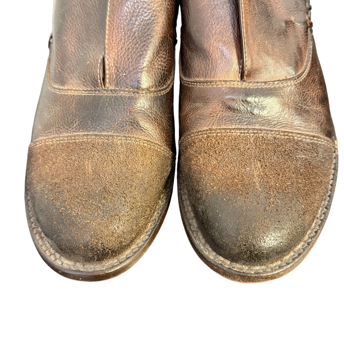 Bed Stu Brown Leather Slip-On Dress Shoes Size 9.5
