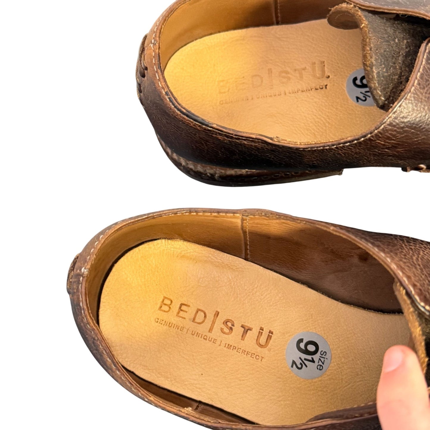 Bed Stu Brown Leather Slip-On Dress Shoes Size 9.5