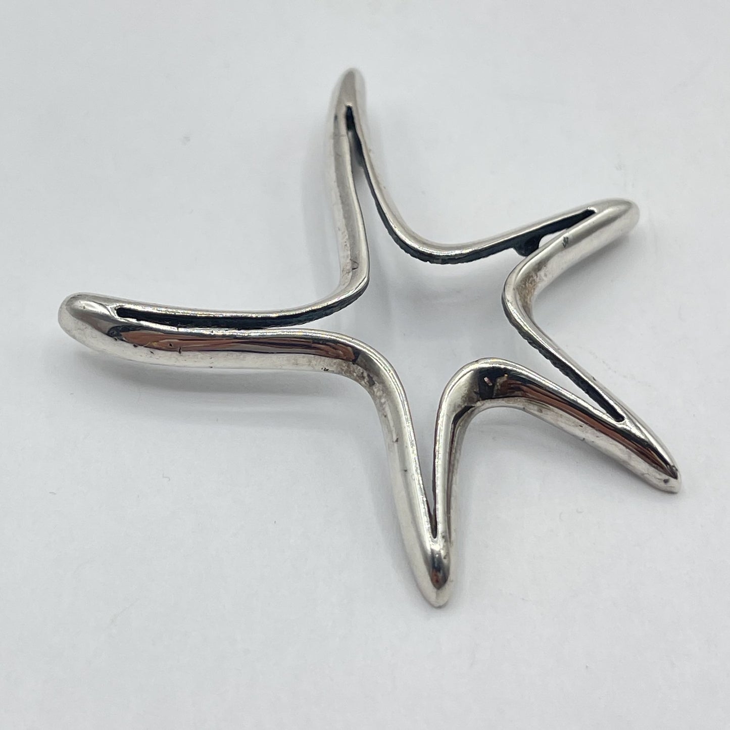 Sterling Silver Starfish Pendant Design 2.5" x 2.5" Unisex Jewelry