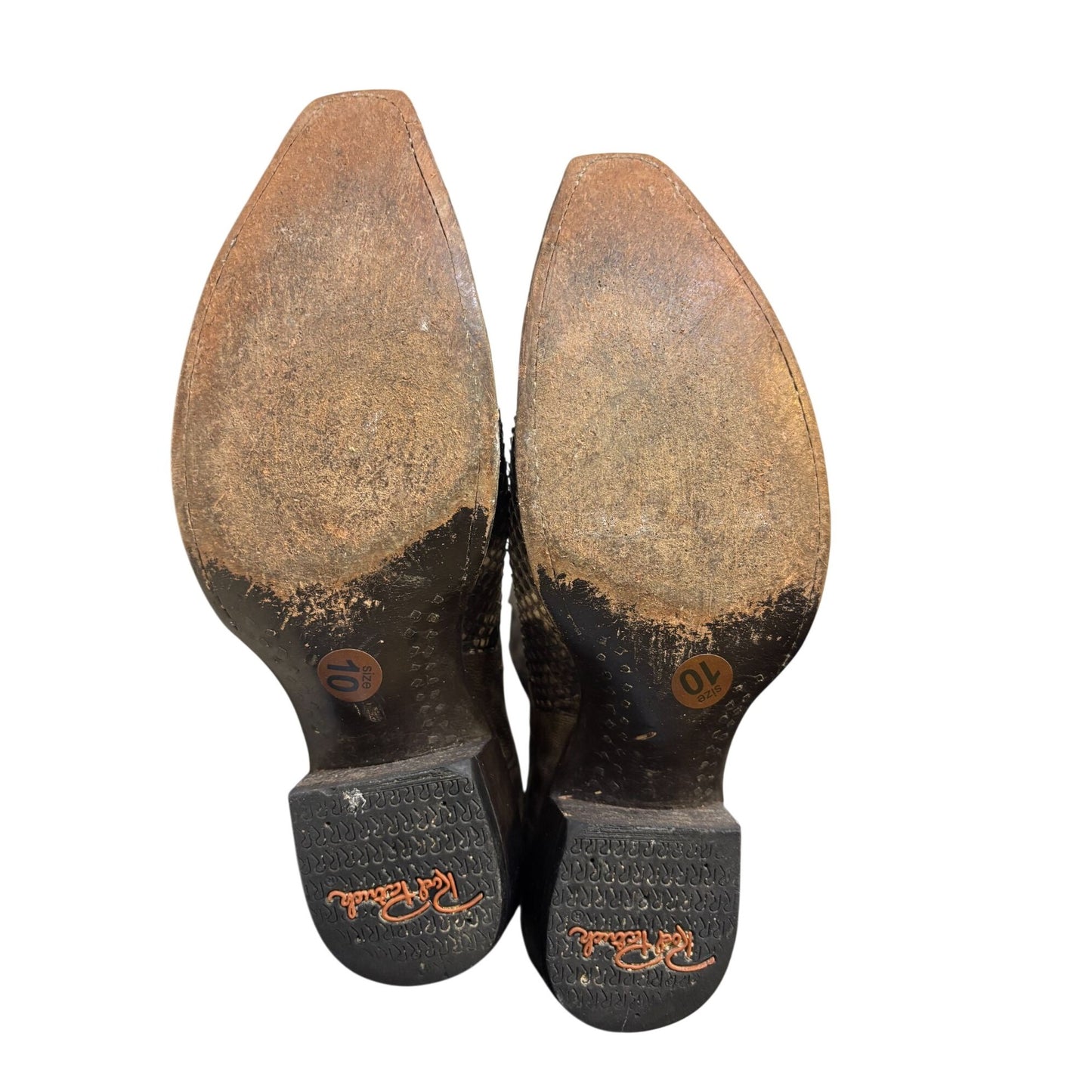 Rod Patrick Brown Python Western Boots Size 10