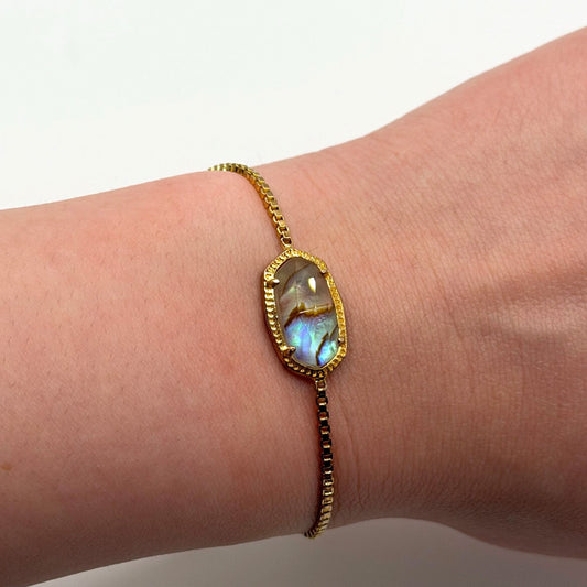 Kendra Scott Gold-Tone Adjustable Bracelet With Crystal Accents