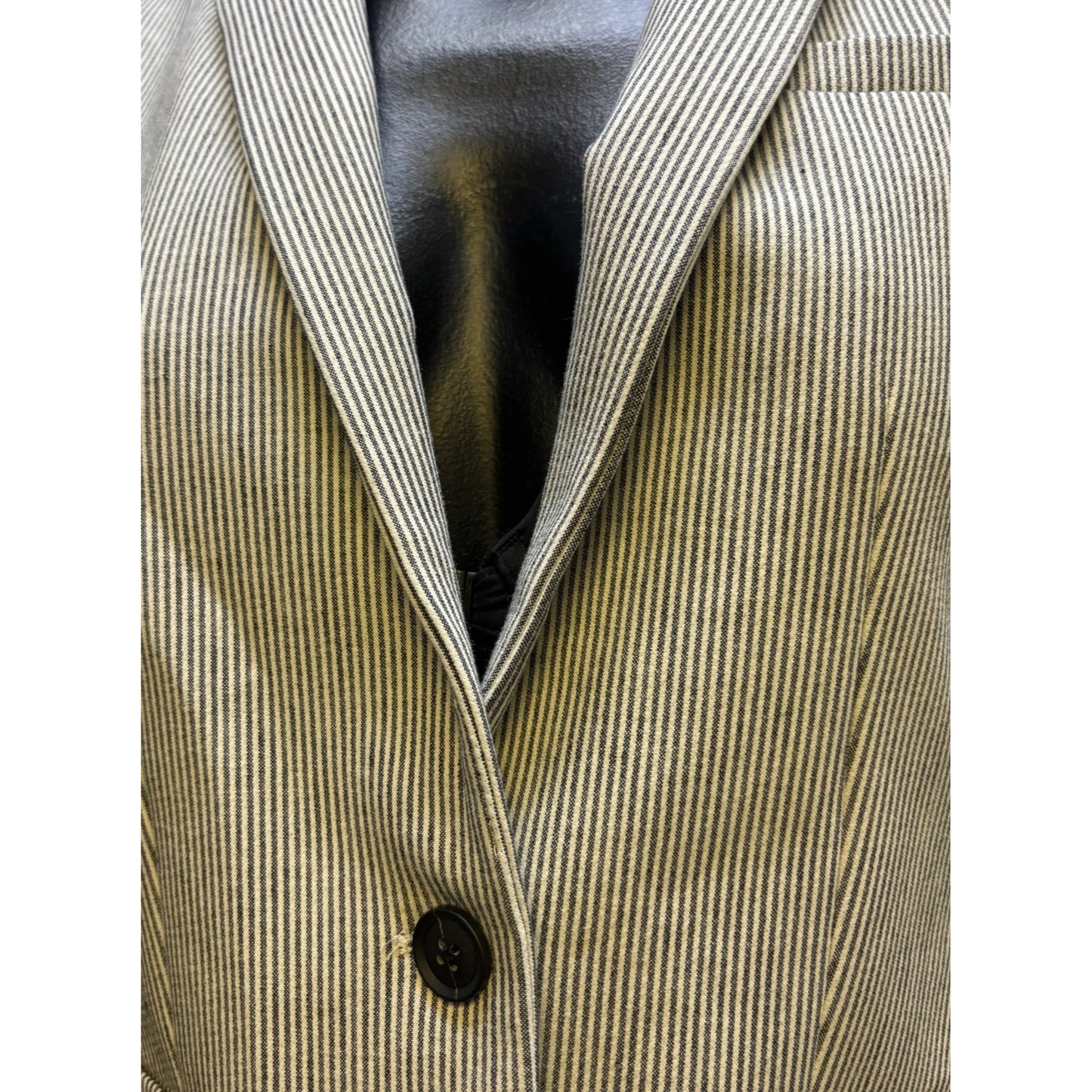 NWT Banana Republic Classic Fit Striped Jacket Gray & White Size 2