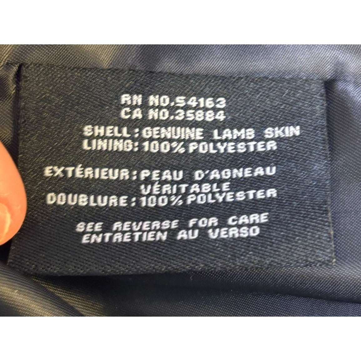 Black Cole Haan Lambskin Leather Zip Up Jacket XL