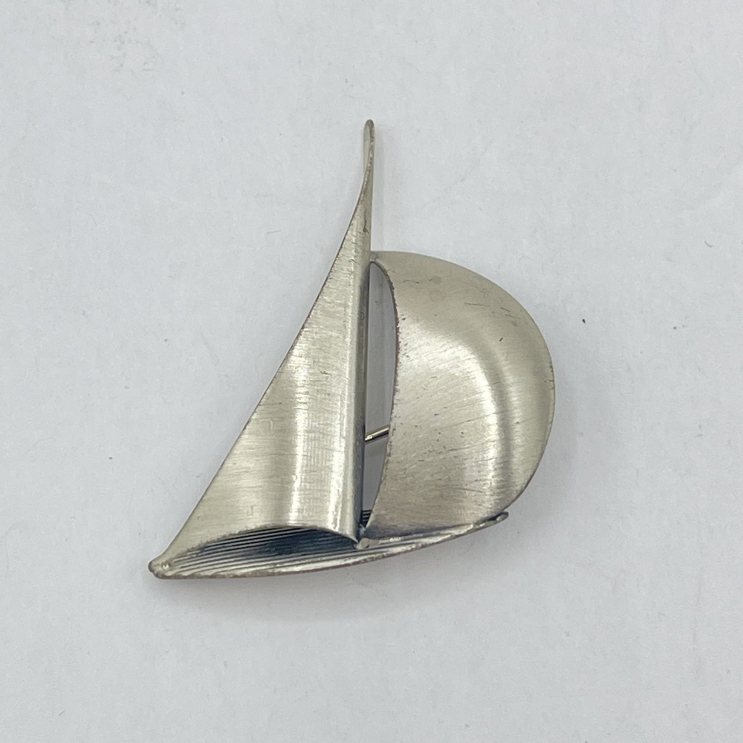 Vintage Beau Sterling Silver 3d Sailboat Brooch Pin