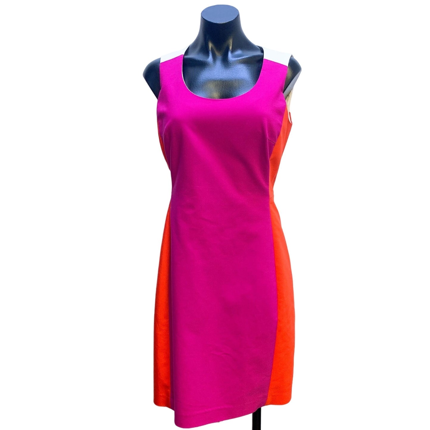 Belle Badgley Mischka Color Block Sheath Dress Size 6