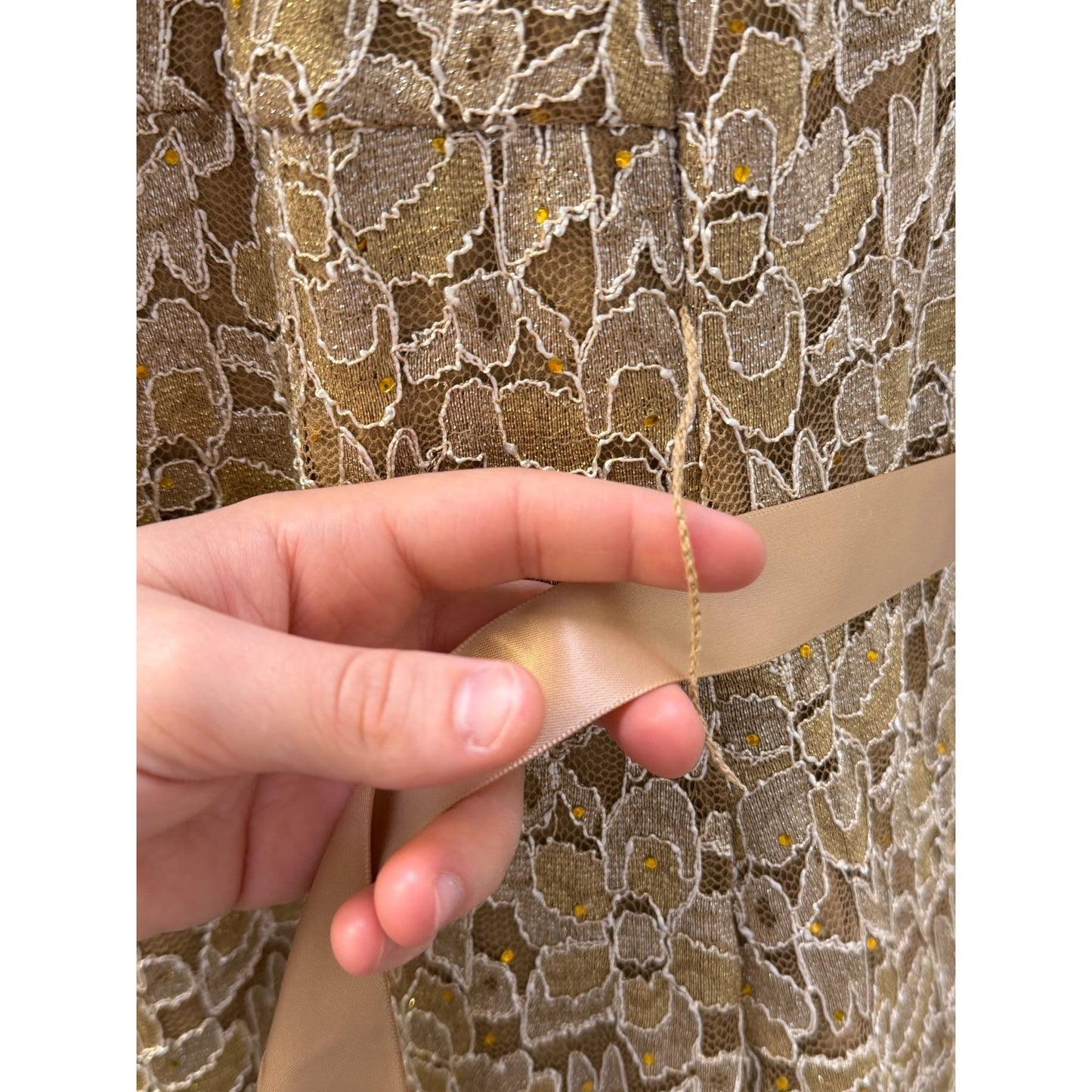 Candelite Gold Lace Gown Dress 2X