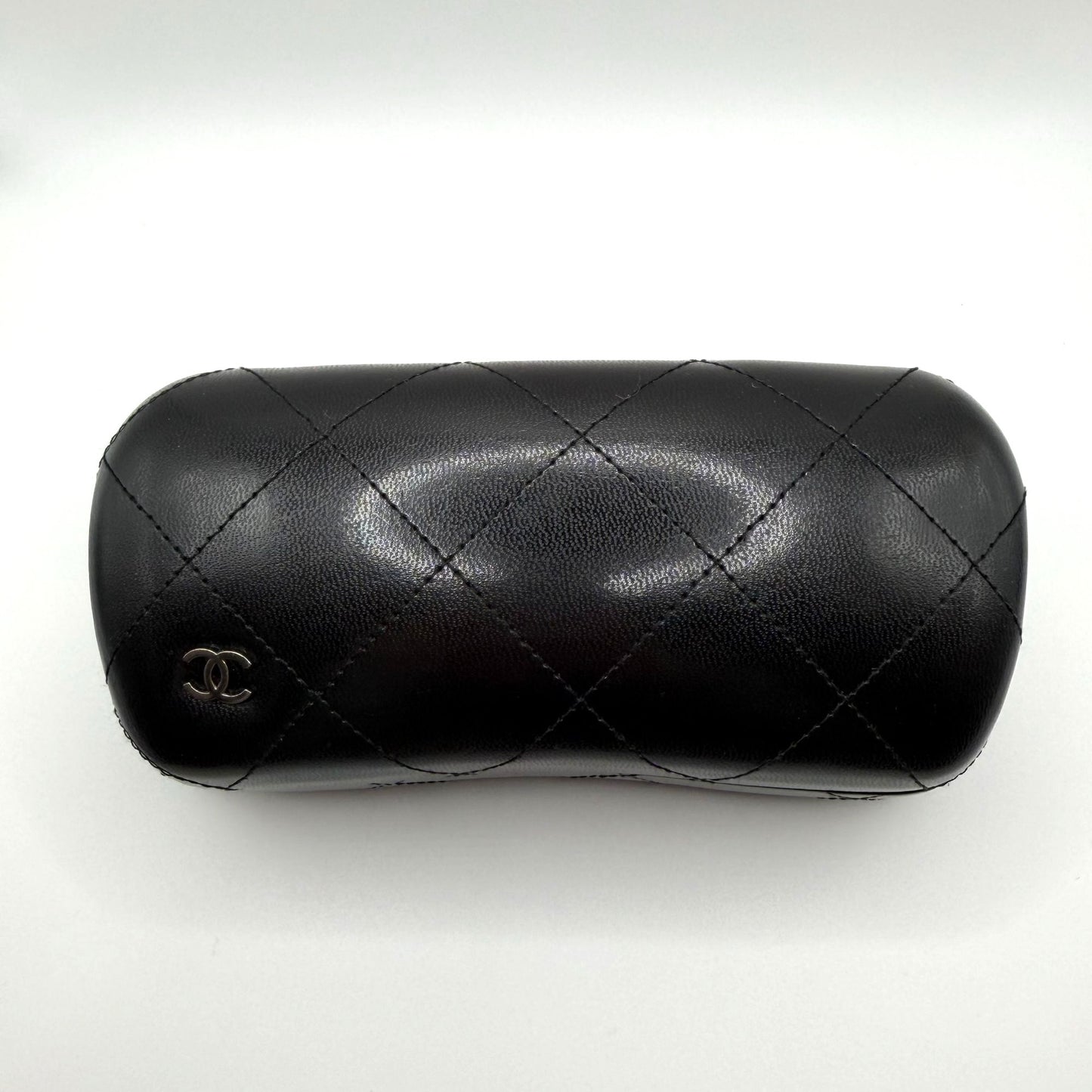 Chanel Ribbon Coco Black Oversized Sunglasses With White Bow Accent