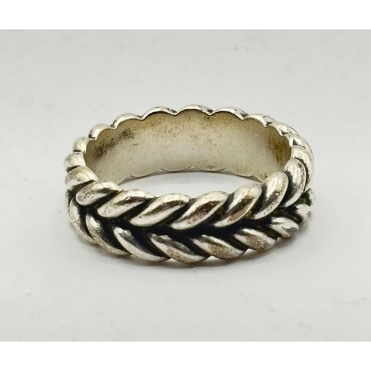 James Avery Sterling Silver Braided Band Ring Size 11.75