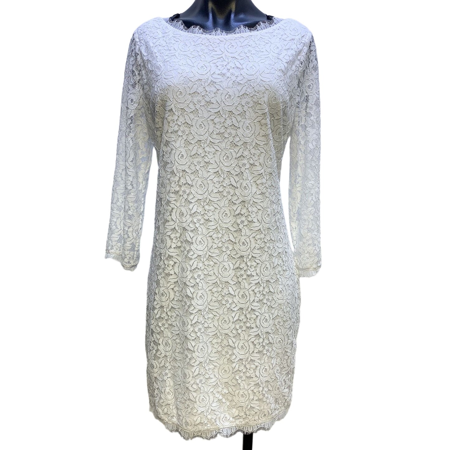 NWT Diane Von Furstenberg White Lace Dress 14