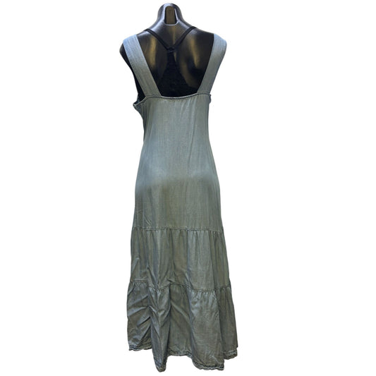 Saks Fifth Avenue  Sleeveless Tiered Midi Dress Light Blue Size M