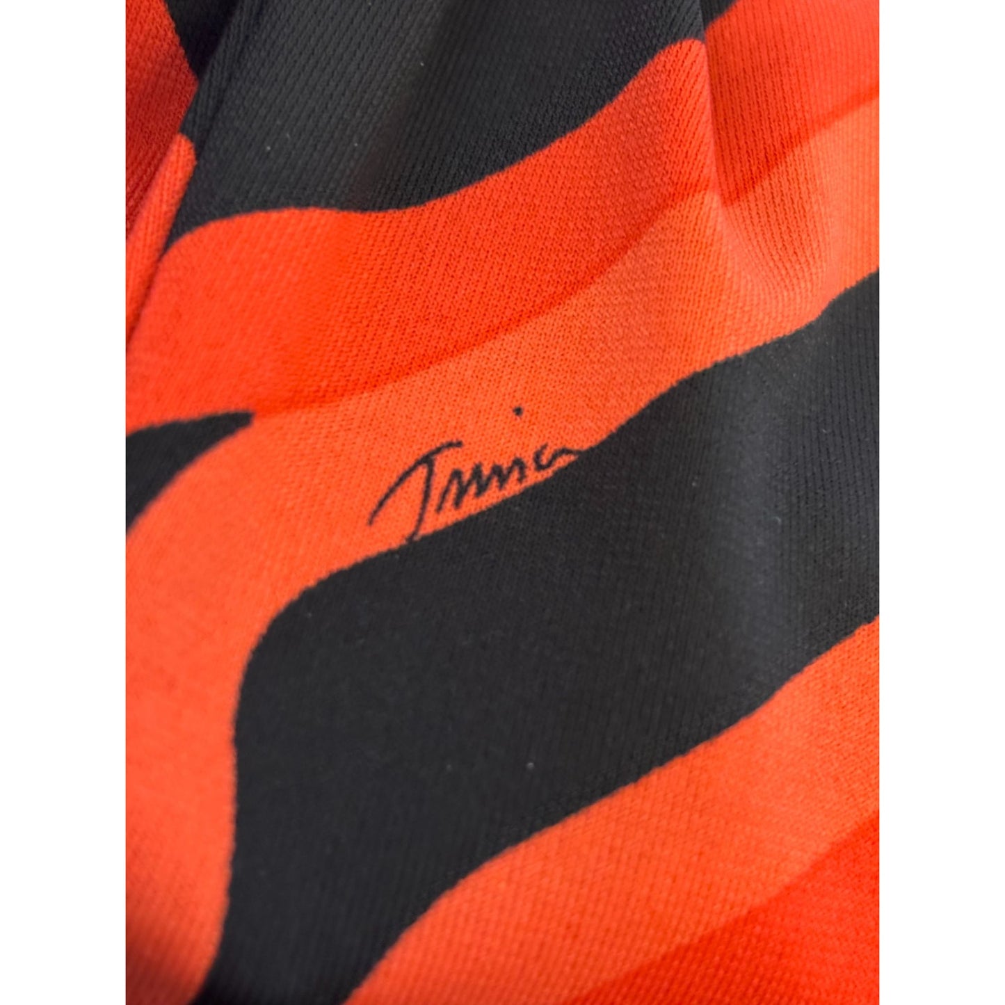 Trina Turk Geometric Print Long Sleeve Dress Red & Black Size 0