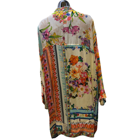 Johnny Was Multicolor Kimono/Cardi Floral Boho Design S