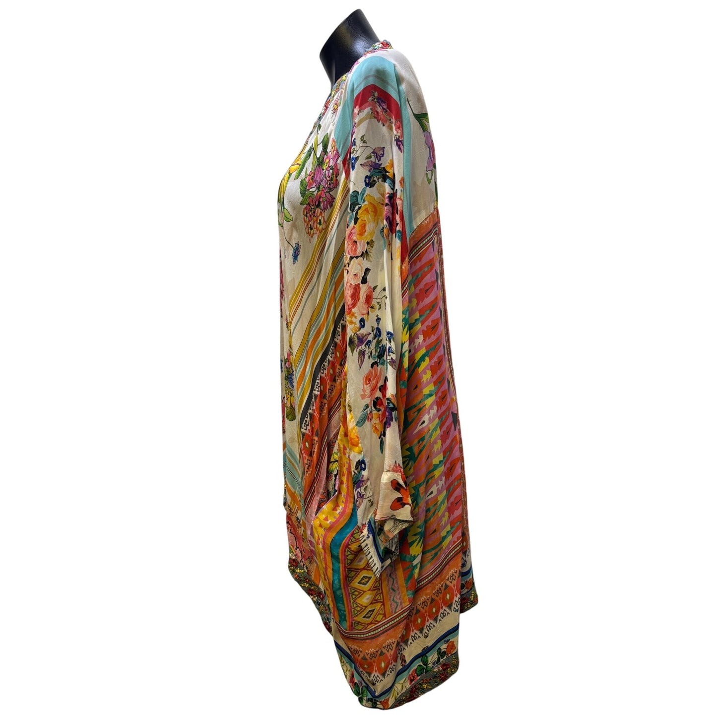 Johnny Was Multicolor Kimono/Cardi Floral Boho Design S