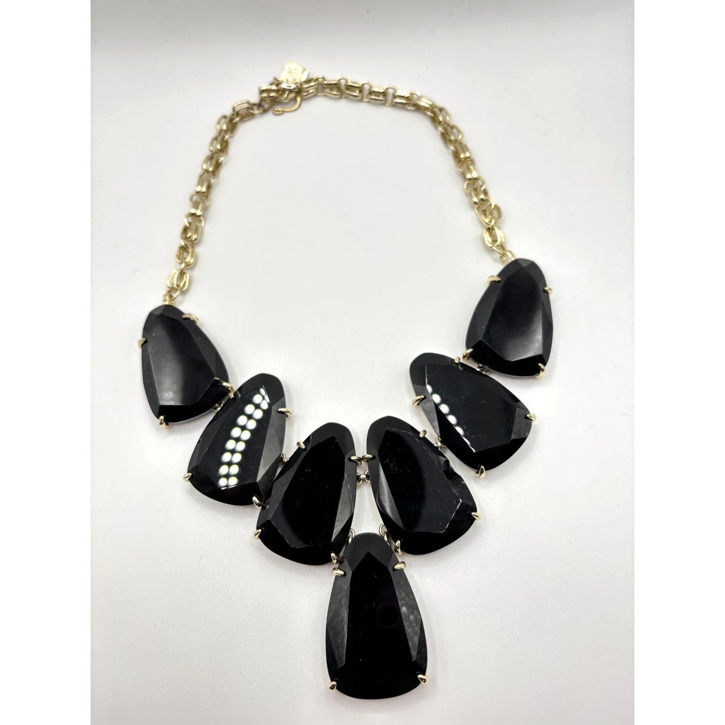 Kendra Scott Marlow Statement Necklace Black & Gold