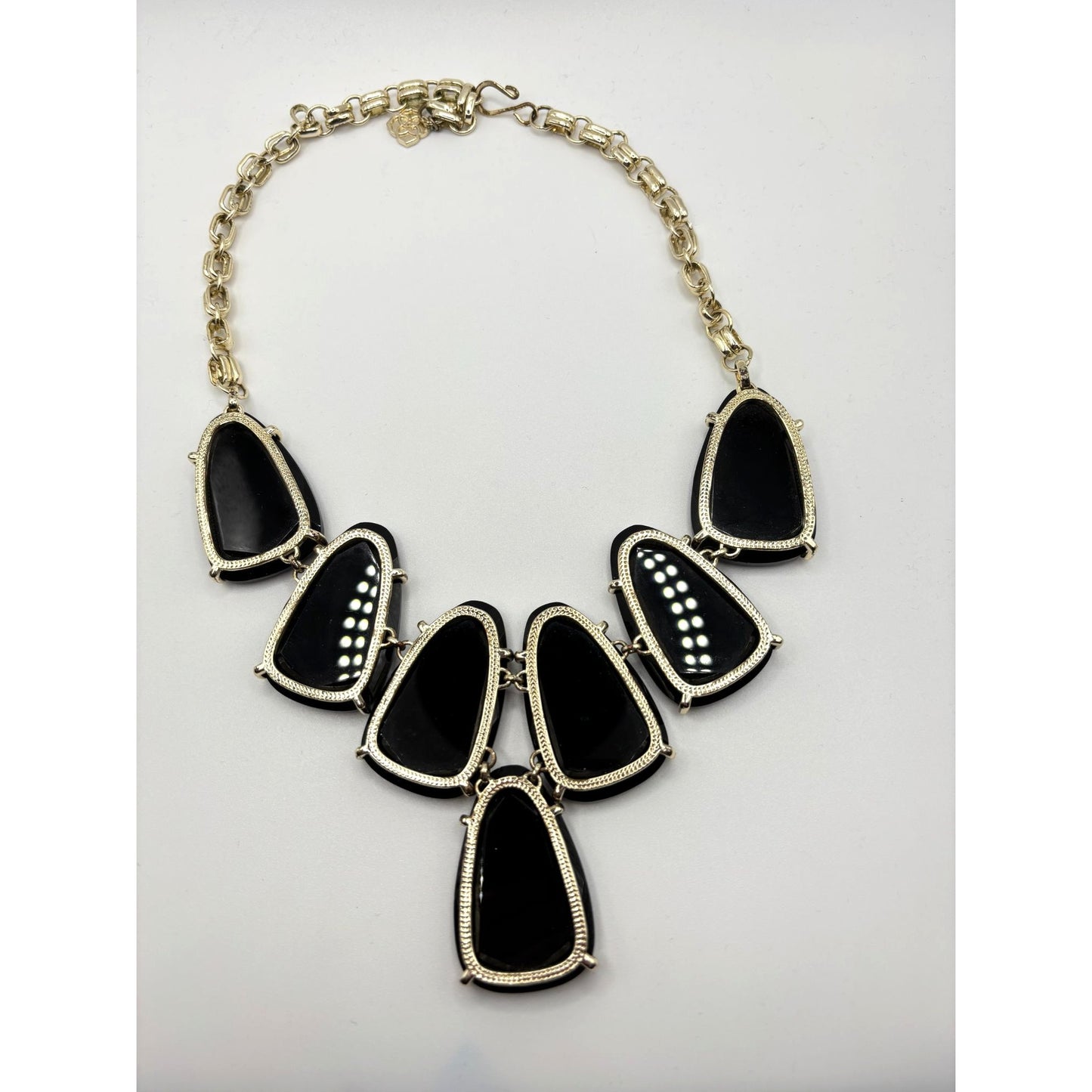 Kendra Scott Marlow Statement Necklace Black & Gold