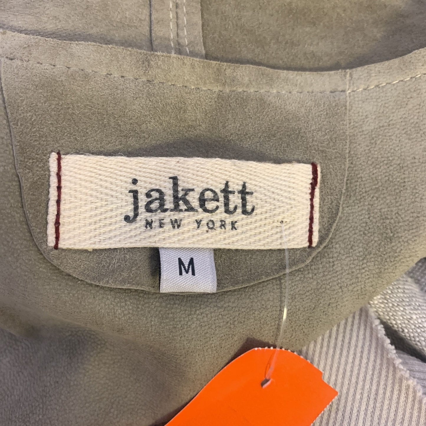 Jakett New York Beige/Taupe Linen & Suede Sleeveless Vest Size Medium