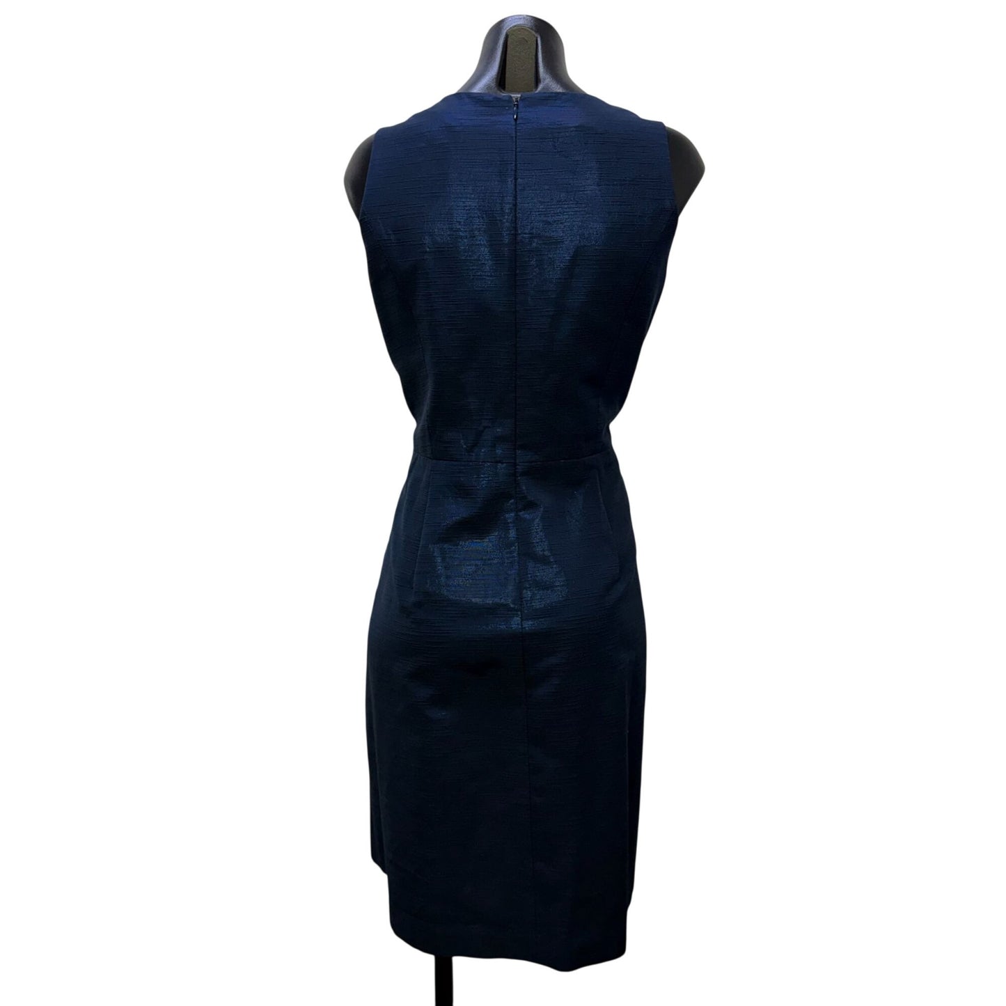 Kay Unger Navy Embellished Sleeveless Dress Size 12