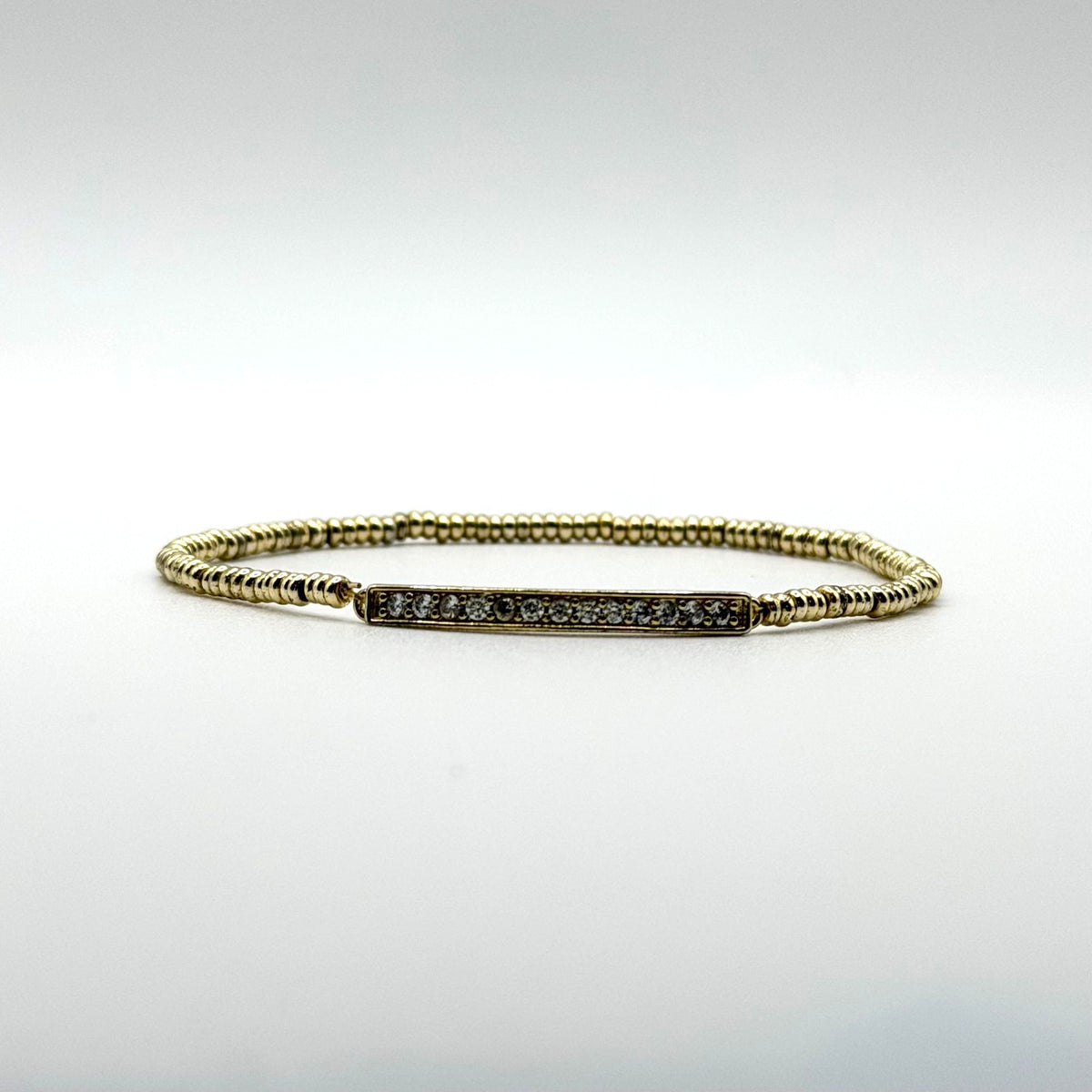 Kendra Scott Addison Gold Stretch Bracelet With Crystal Bar Accent