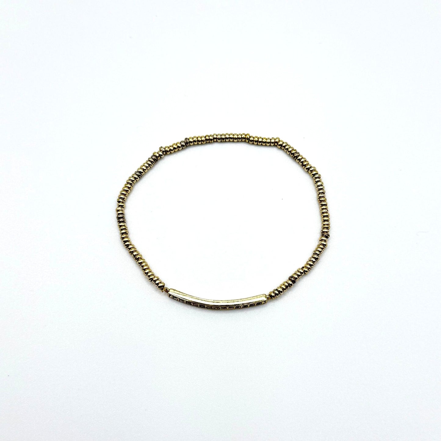 Kendra Scott Addison Gold Stretch Bracelet With Crystal Bar Accent