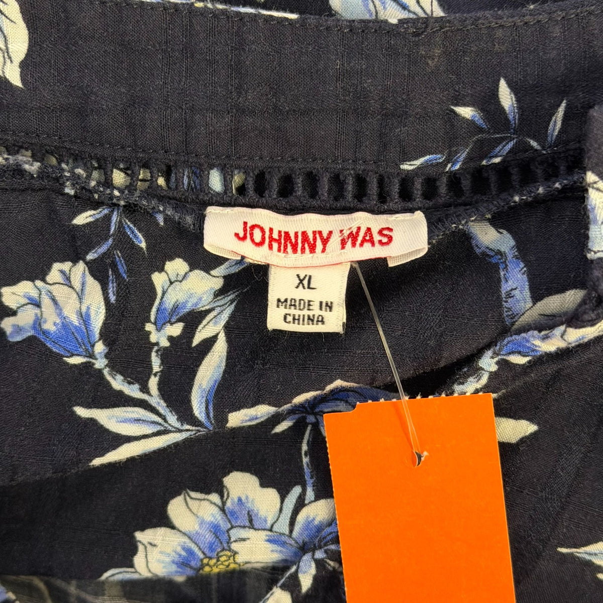 Johnny Was Floral Navy Blouse XL