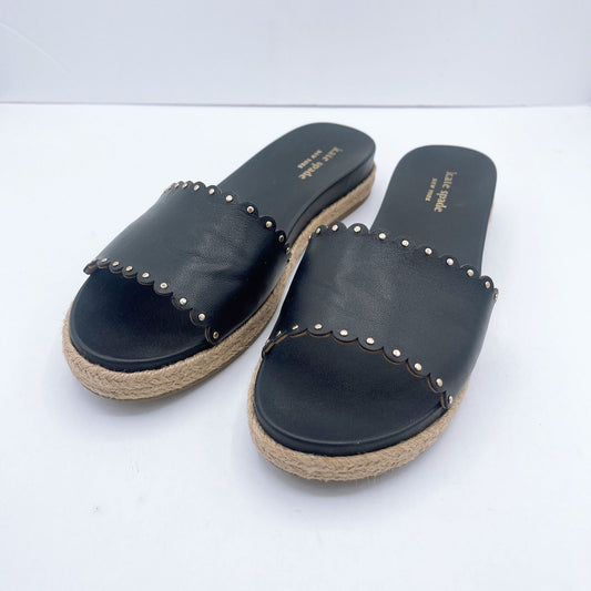 Kate Spade Zeena Black Slide Sandals Shoes Size 8.5