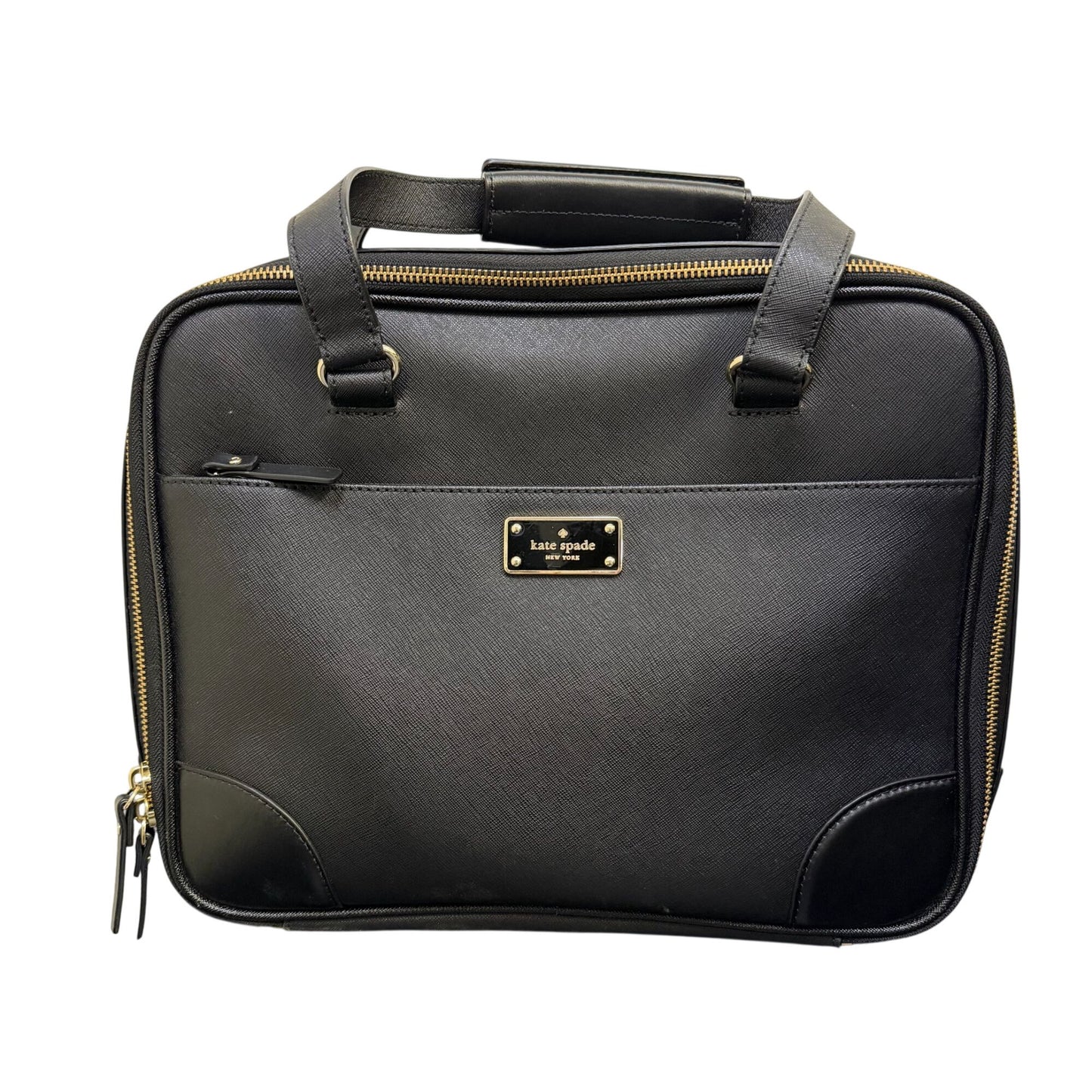 Kate Spade Black Saffiano Leather Travel Case With Adjustable Long Strap