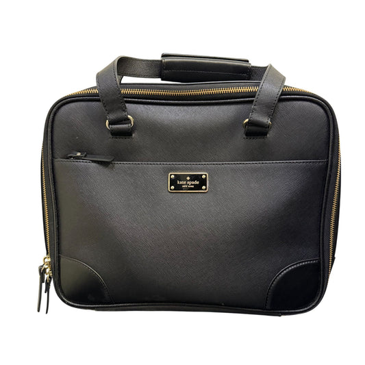 Kate Spade Black Saffiano Leather Travel Case With Adjustable Long Strap