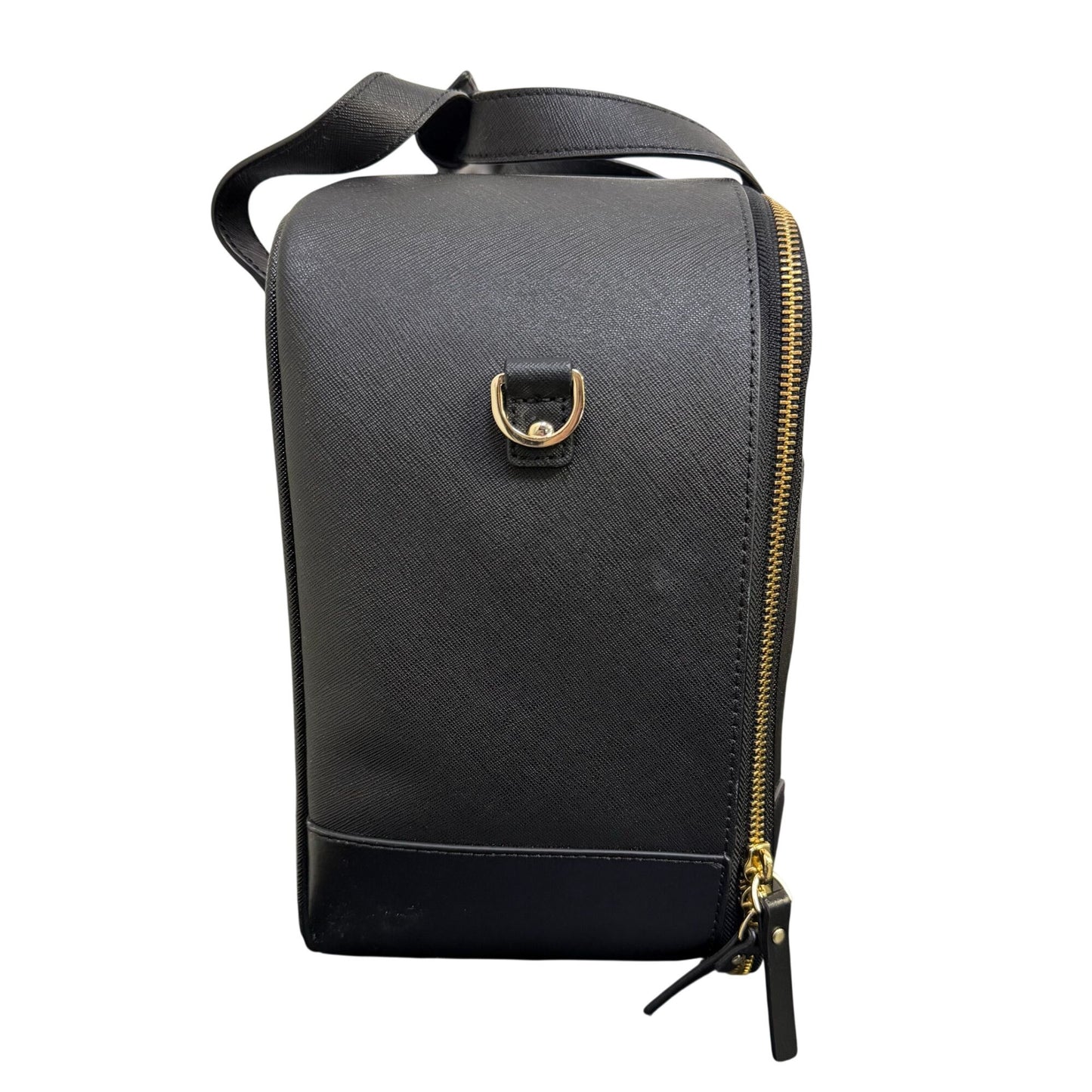 Kate Spade Black Saffiano Leather Travel Case With Adjustable Long Strap