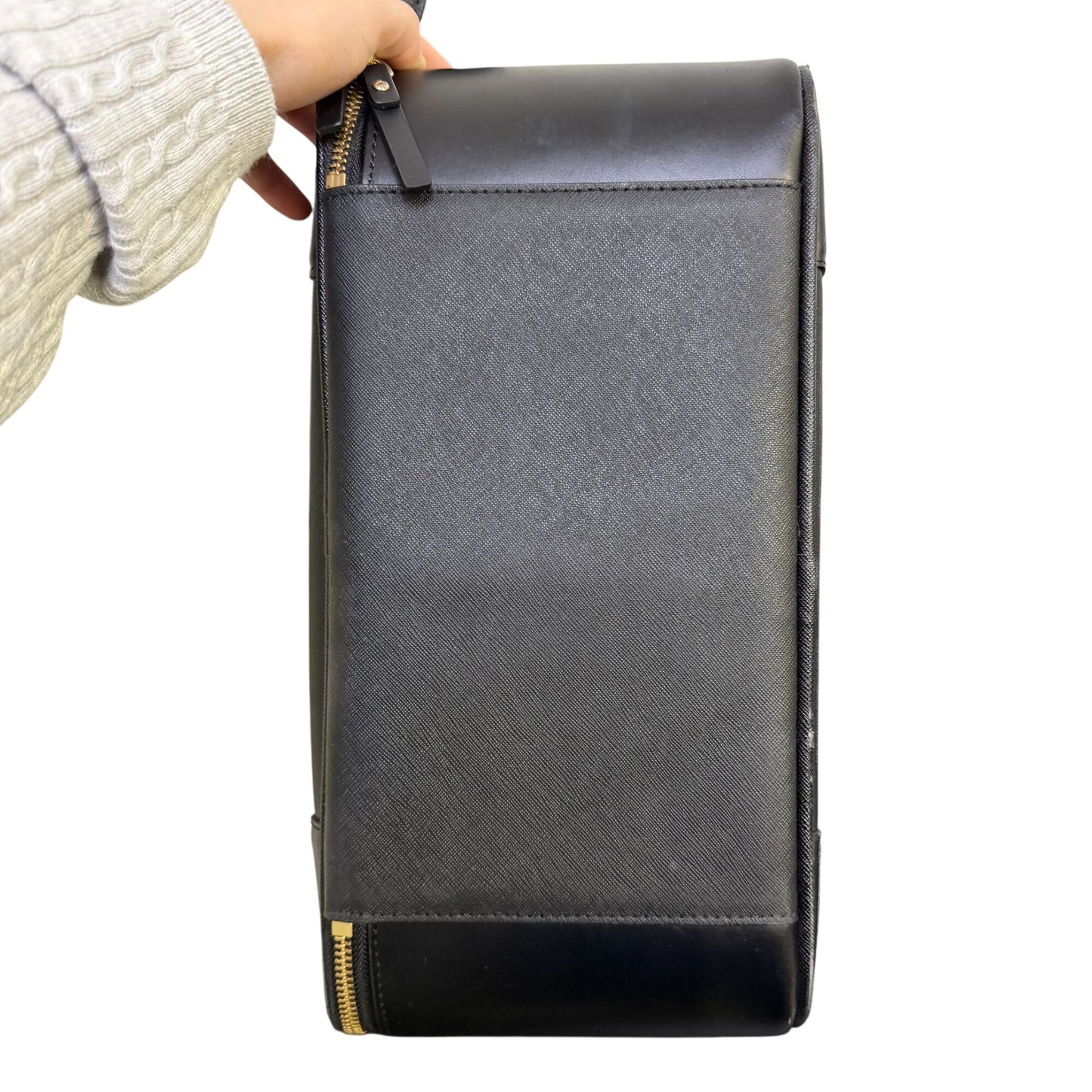 Kate Spade Black Saffiano Leather Travel Case With Adjustable Long Strap
