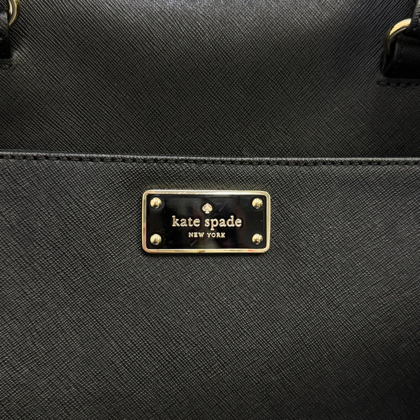 Kate Spade Black Saffiano Leather Travel Case With Adjustable Long Strap