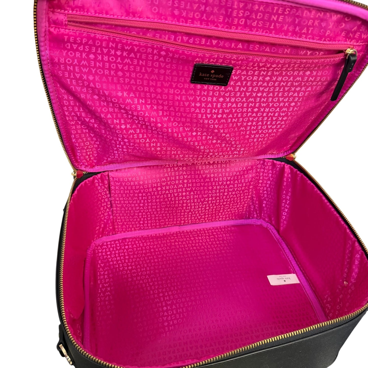 Kate Spade Black Saffiano Leather Travel Case With Adjustable Long Strap