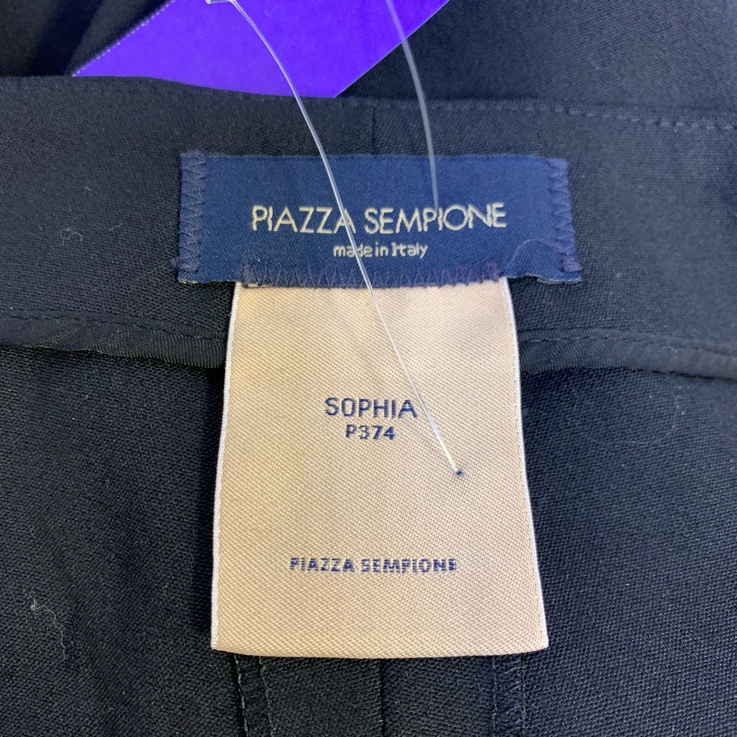 *Piazza Sempione Black Wool Sophia Trousers Size 6 (Italian 42)