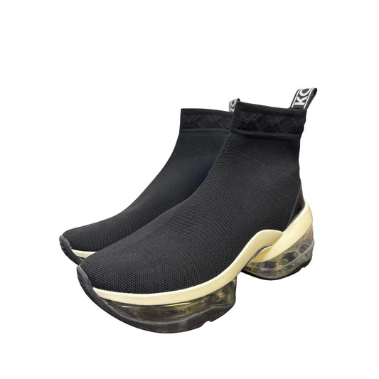 Michael Kors Black & White Slip-On Sock Sneakers  Size 9