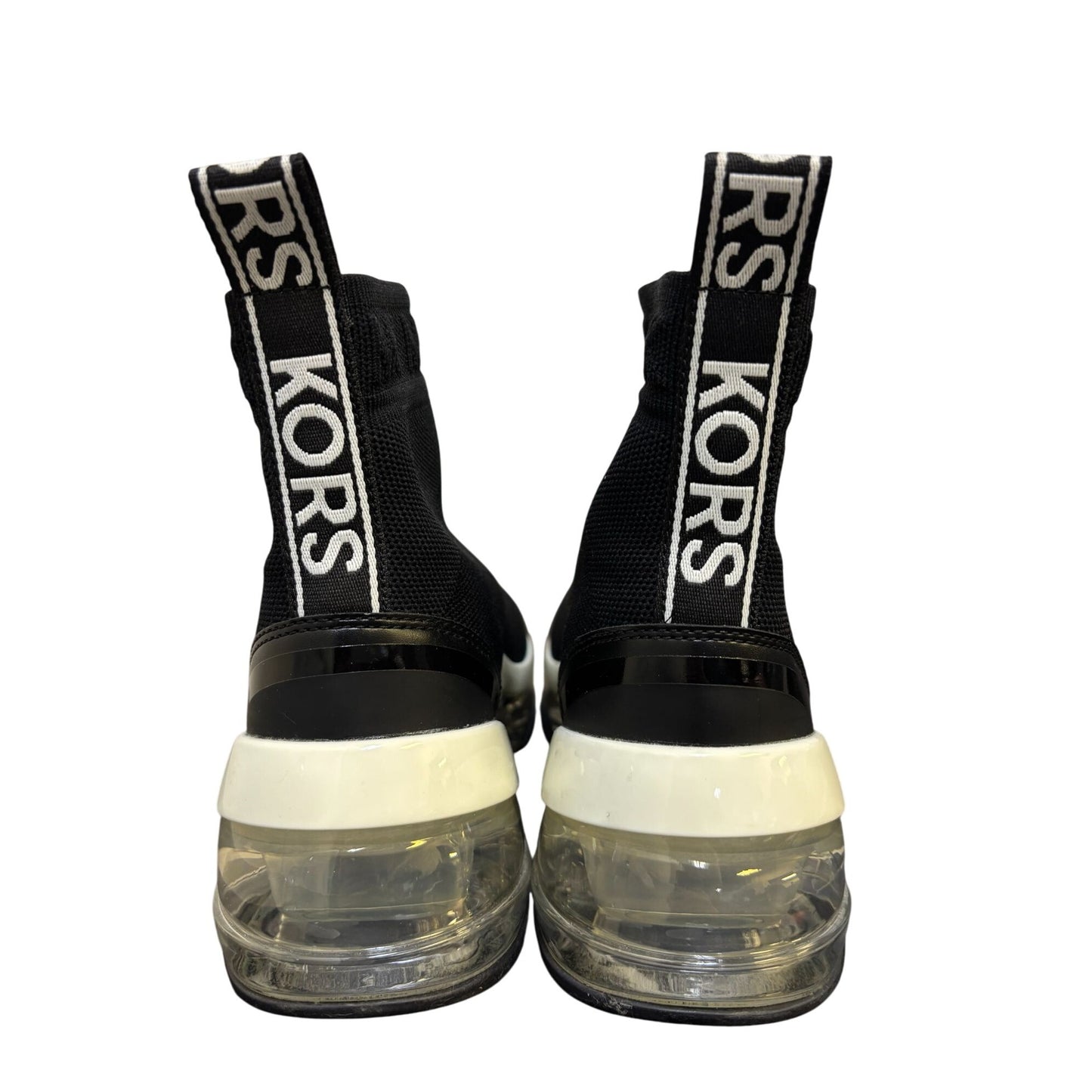 Michael Kors Black & White Slip-On Sock Sneakers  Size 9