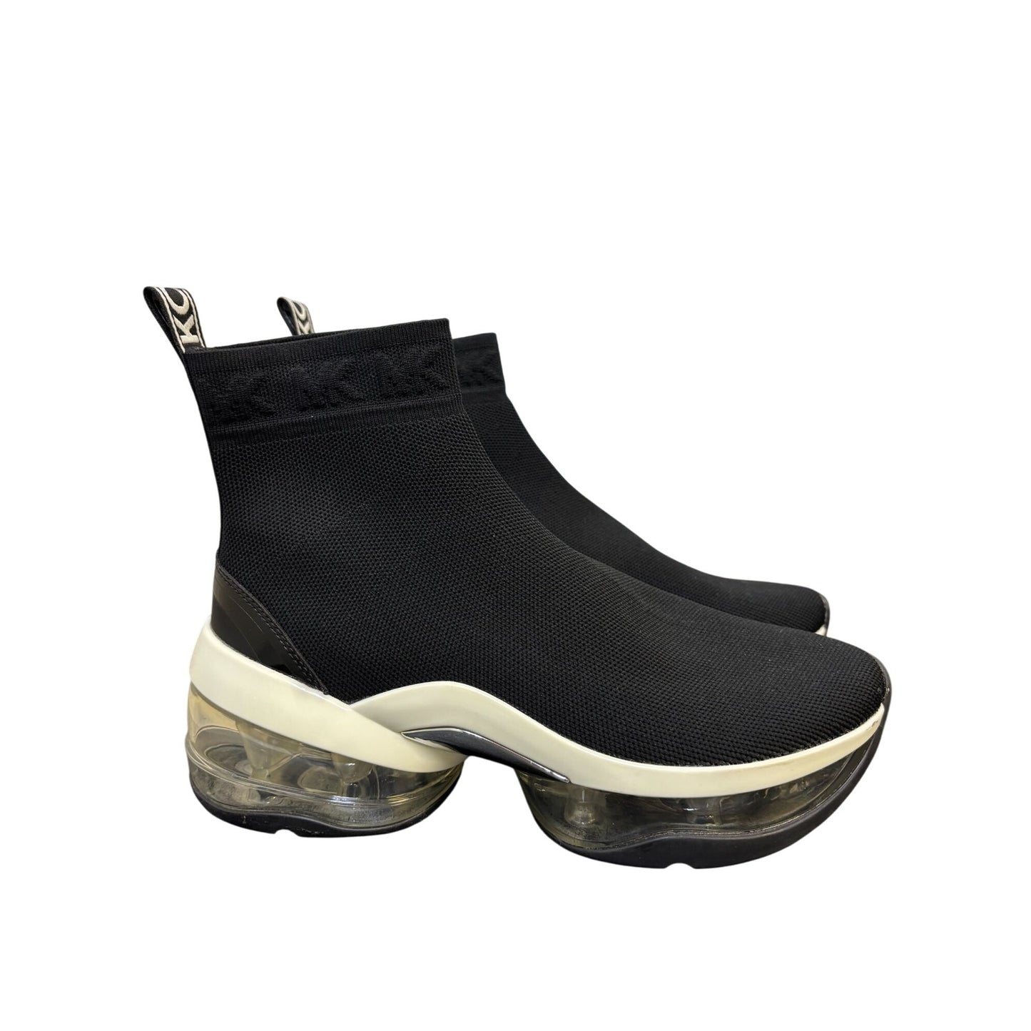 Michael Kors Black & White Slip-On Sock Sneakers  Size 9