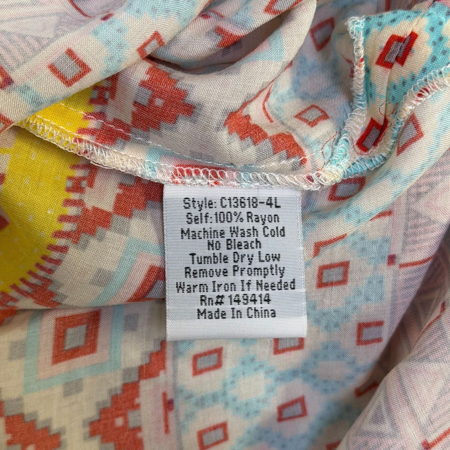 Johnny Was Floral Print Long-Sleeve Blouse Multi-Color Size M
