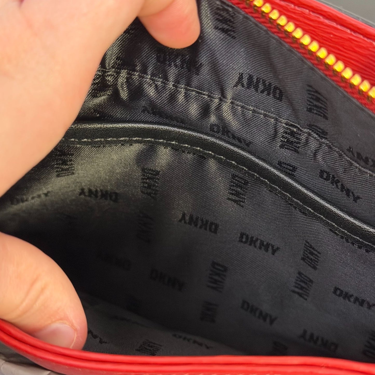 NWT DKNY Red Leather Handbag