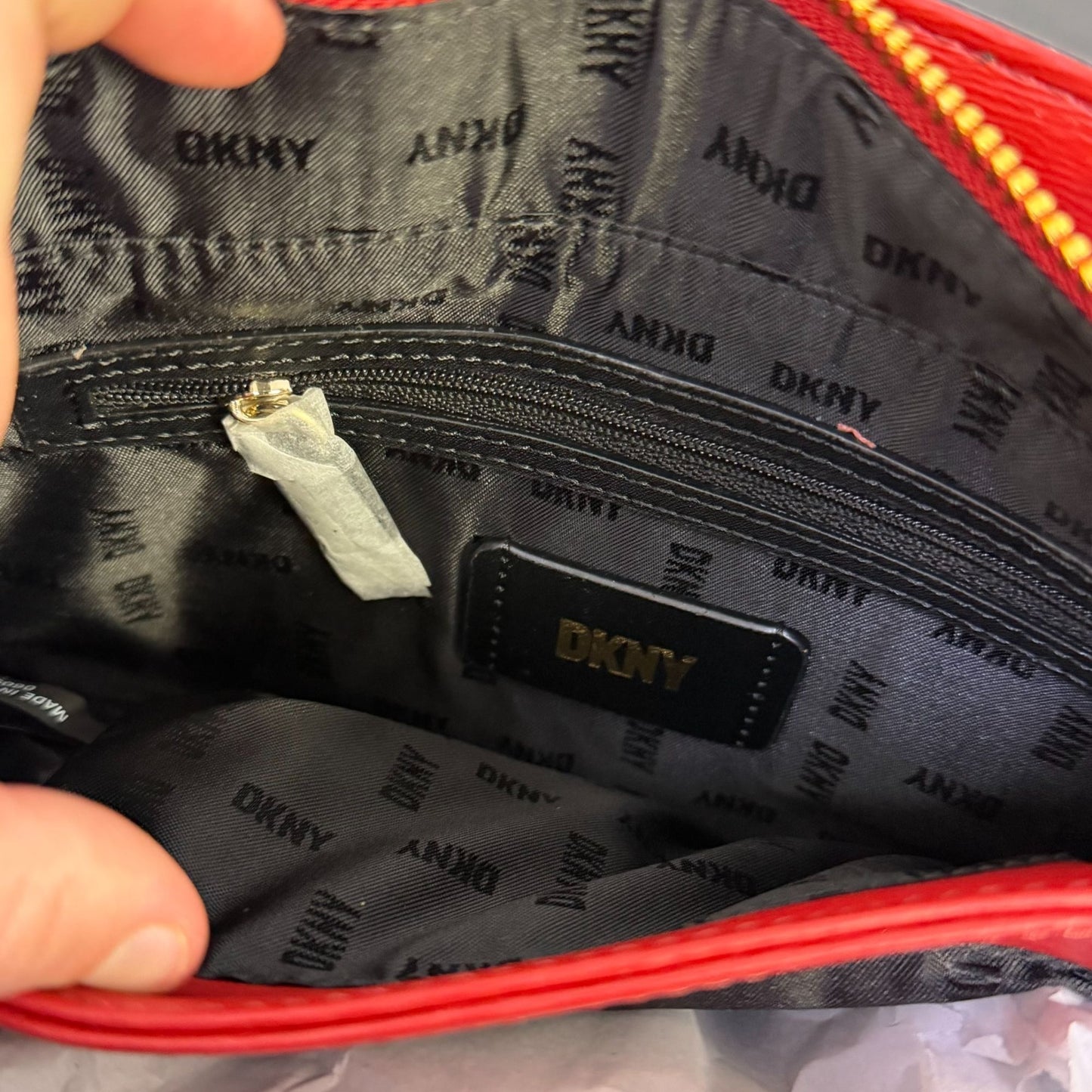 NWT DKNY Red Leather Handbag