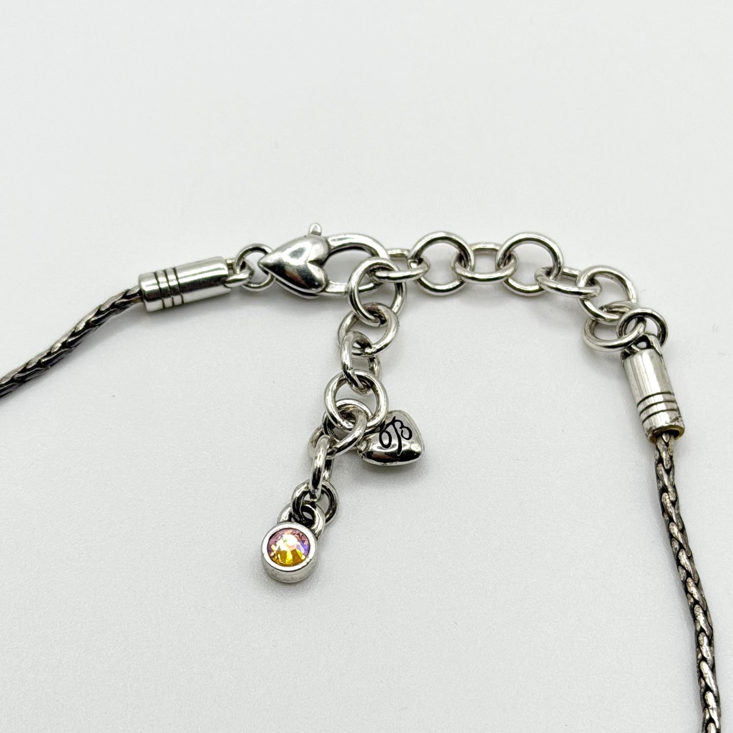 Brighton Silver-Plated & Enamel Flower Necklace With Multi-Color Accents & Adjustable Chain