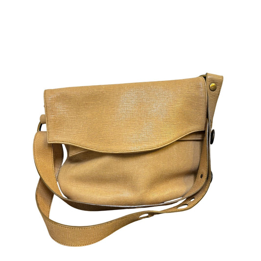 Tanner Krolle Tan Crossbody Bag With Adjustable Strap & Brass Accents